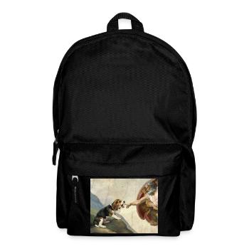 Hund Gottes Hand Beagle Hunde meme - Rucksack - Schwarz - Vorne