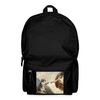 Katze Schlägt Gottes Hand Lustiges Katzen meme - Rucksack - Schwarz - Vorne