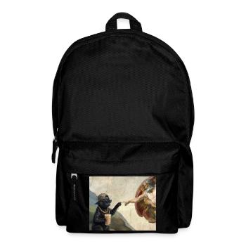 Chat gifle la main de Dieu Mème des chats drôles - Sac à dos - noir - Devant