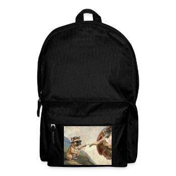 Mème du chien God God Hand du chien bouledogue français - Sac à dos - noir - Devant