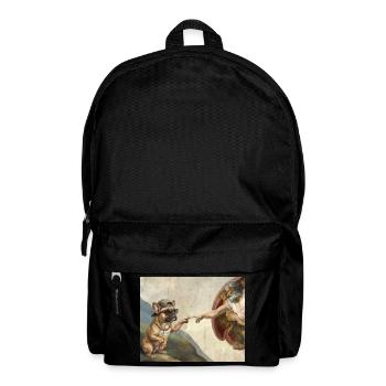 Katze Schlägt Gottes Hand Lustiges Katzen meme - Rucksack - Schwarz - Vorne