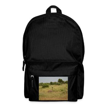 Cerfs dans l’herbe de la steppe - Sac à dos - noir - Devant