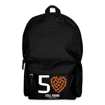 50 Years Bike Still Riding Birthday Gift - Backpack - black - Front