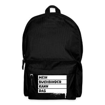 Geschenk für Buchbinder - Rucksack - Schwarz - Vorne