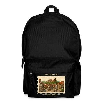 Deutschland Quedlinburg Vintage Reisemarke - Rucksack - Schwarz - Vorne