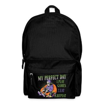 Skeleton Gamer Gaming Halloween - Backpack - black - Front