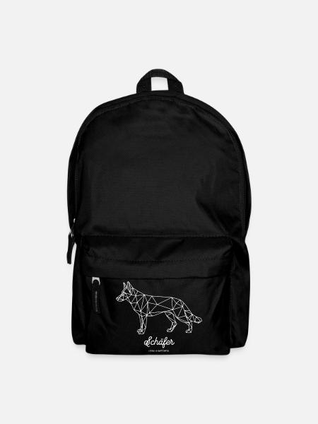 Schäferhund - Polygon Schäfer Design - Rucksack - Schwarz