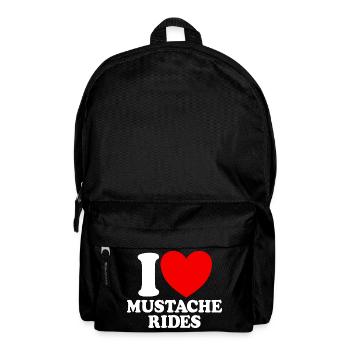 Ich liebe Schnurrbartfahrten – Schnurrbartfahrt fü - Rucksack - Schwarz - Vorne