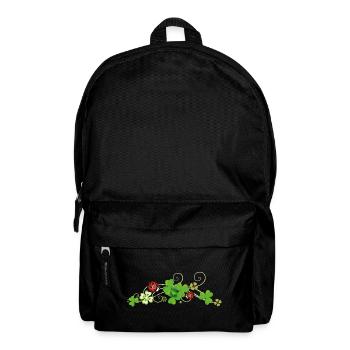Four leaf clover design. New years eve party. - Backpack - black - Front