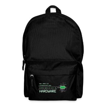 Computer Scientist Technician Life would simply be hardware - Backpack - black - Front