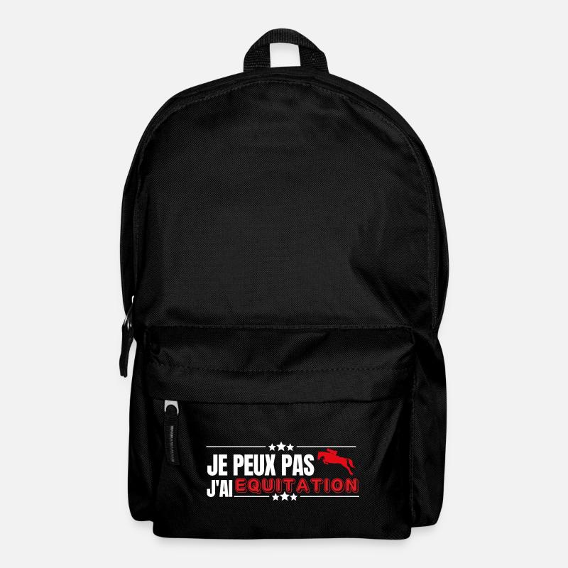 Je peux pas j'ai équitation - Sac à dos - noir