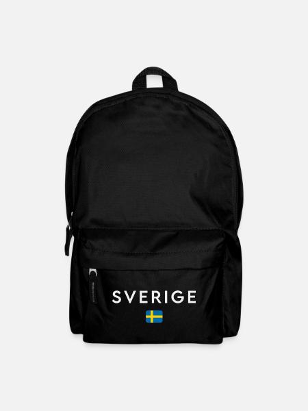 Flagge von Schweden, schwedischer Stolz - Rucksack - Schwarz