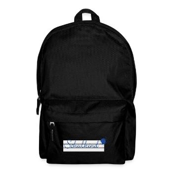 Schoolchild - inkblot blue on writing lines - Backpack - black - Front
