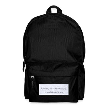 Bewusstsein Wächst Leise Zitat - Rucksack - Schwarz - Vorne