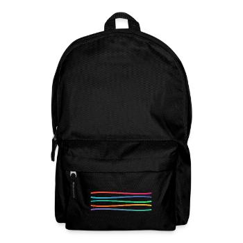 Rainbow Line Art - Backpack - black - Front