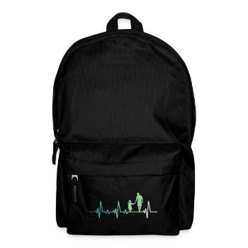 Père et fille battement de coeur papa et fillette - Sac à dos - noir - Devant