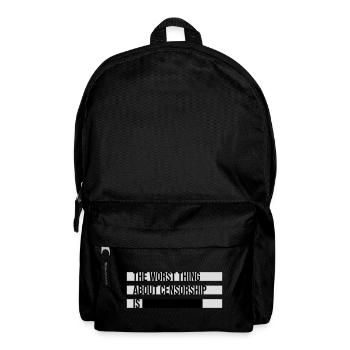 Le pire dans la censure, c’est l’ironie amusante - Sac à dos - noir - Devant