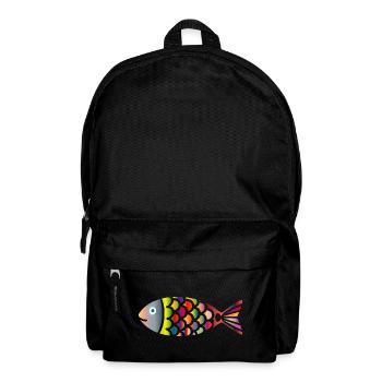 Bunter Fisch | Farbenfrohes Meeresmotiv - Rucksack - Schwarz - Vorne