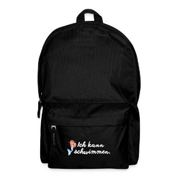 Ich kann schwimmen Meerjungfrau Cartoon - Rucksack - Schwarz - Vorne