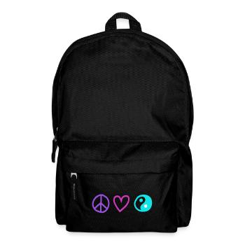 Peace love harmony - Rucksack - Schwarz - Vorne