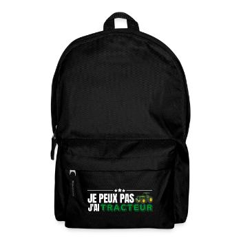 Je Peux Pas J'Ai Tracteur - Sac à dos - noir - Devant