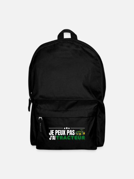 Je Peux Pas J'Ai Tracteur - Sac à dos - noir