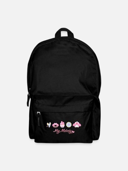 My Melody Mit Flat Und Gebäckstücken - Rucksack - Schwarz