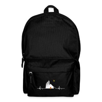 Outdoor Camping Campfire ECG Heartbeat - Backpack - black - Front