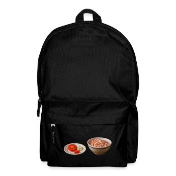 Tomaten Salat mit Schmand - Rucksack - Schwarz - Vorne