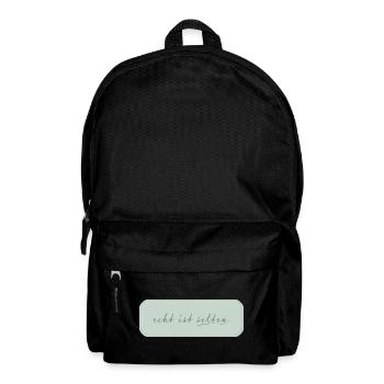 real is rare – minimalist typography - Backpack - black - Front