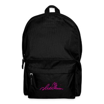 Magenta Graffiti Signatur auf Schwarz - Rucksack - Schwarz - Vorne