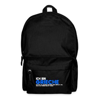 Je suis grec – Toujours la bonne chemise - Sac à dos - noir - Devant