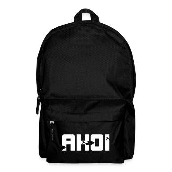 Ahoi Fische maritim minimalistisch Meer Ozean cool - Rucksack - Schwarz - Vorne