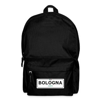 Ortsschild Bologna - Rucksack - Schwarz - Vorne
