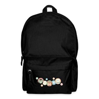 Animaux mignons - Motif de Noël - Sac à dos - noir - Devant