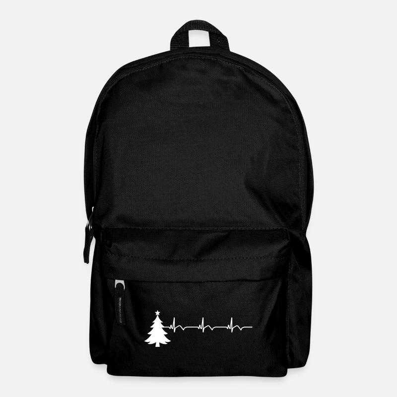 Weihnachtsbaum EKG Herzschlag Weihnachten Ugly - Rucksack - Schwarz
