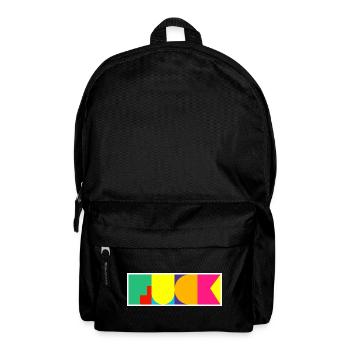 Lustiges Pop-Art-F-Wort - Rucksack - Schwarz - Vorne