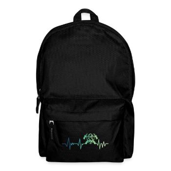 Feuerwehrmann Herzschlag Feuerwehrmann - Rucksack - Schwarz - Vorne