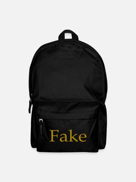 Fake, Spruch, Humor, Spaß, lustig, Geschenkidee - Rucksack - Schwarz