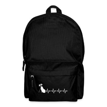 Golf Golfer Golferin Golftasche EKG Herzschlag - Rucksack - Schwarz - Vorne