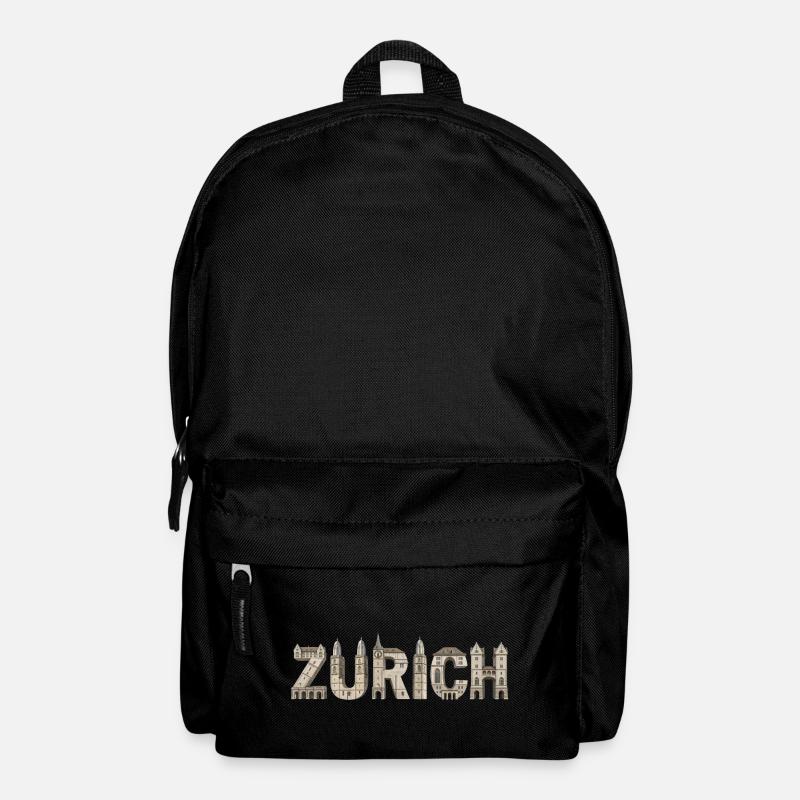 Zurich Architecture Typography - Backpack - black