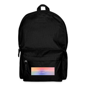 Neurodivergent & valid - Rucksack - Schwarz - Vorne