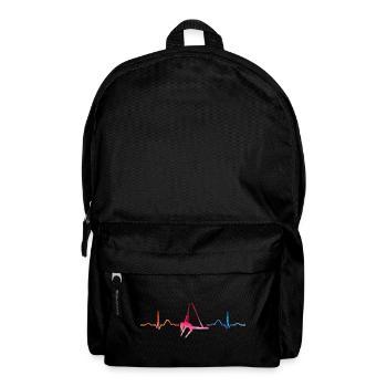 Vertical Scarf Heartbeat Aerial Acrobatics Aerial Silk - Backpack - black - Front