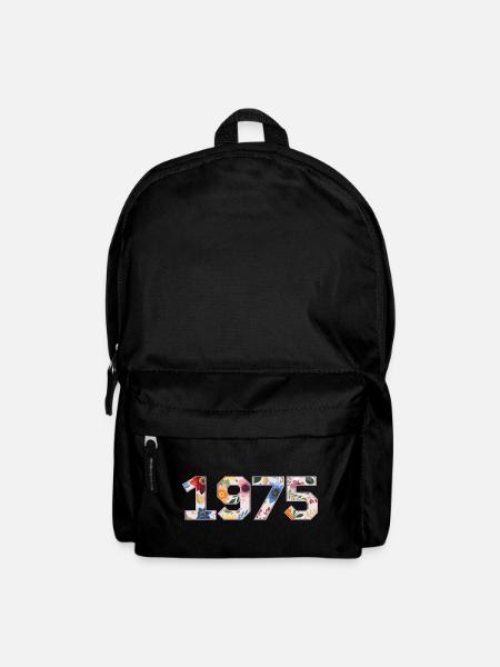 Floral & Vintage 1975 - 50th anniversary - Backpack - black