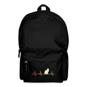 Cat Heartbeat Gradient - Backpack - black - Front