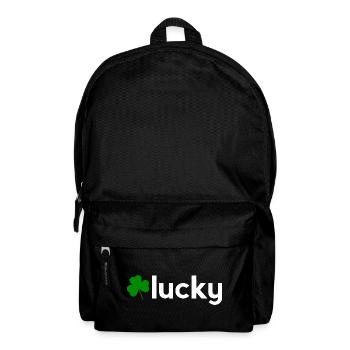 Lucky Shamrock Minimalist Irish Design - Backpack - black - Front