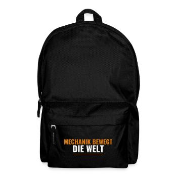 Mechanik bewegt die Welt. - Rucksack - Schwarz - Vorne