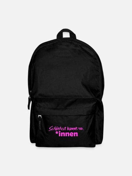 T-Shirt Gendersternchen T-Shirt *innen - Rucksack - Schwarz