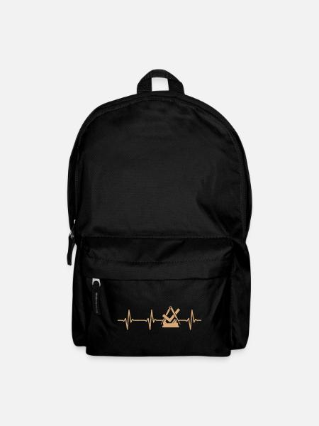 Tischler Schreiner Zunftzeichen Herzschlag - Rucksack - Schwarz