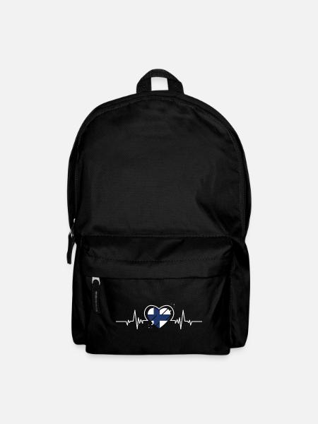 Finnland Herzfrequenz-Ticket Geschenk - Rucksack - Schwarz